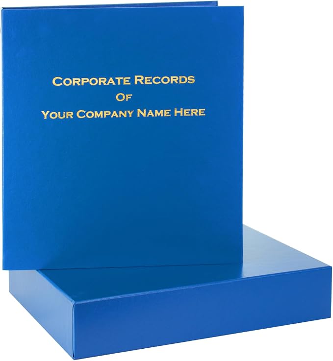 LLC Kit (Blue) - Binder, Slipcase, Operating Agreement, Membership Certificates & Customizable Index Tabs