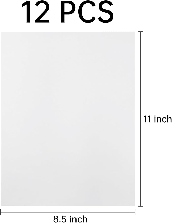 NATURALABEL Water Soluble Paper, 8.5" x 11", 12 Sheets | Dissolves in water, printable & writable, for memorials, prayers, journals, spy & secret messages