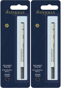 Waterman(R) Refill, Rollerball, Fine Point, 0.5 mm, Black (2-Pack)