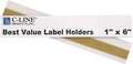 C-Line Self-Adhesive Label Holders, Top Load, 1 X 6, Clear, 50/pack