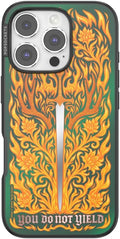 PopSockets iPhone 16 Pro Phone Case with MagSafe- Fireheart | Magnetic, Wireless Charging, Camera & Drop Protection, Acotar, Throne, Glass, Sarah, Dragon