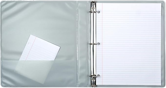 Yoobi 1 Inch Marble 3-Ring Binder & 8-Tab Divider Set, 4-Pack, D Rings | 3-Ring Binder + 8-Tab Divider Set, 2 Interior Pockets, Blank Sticky Labels Included, 4-Pack of Each