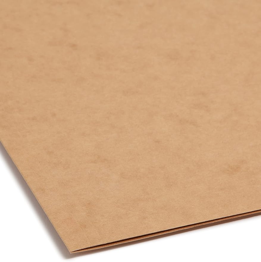 Smead Heavyweight Fastener File Folder, 2 Fasteners, 2/5-Cut Tab Right of Center Position, Guide Height, Letter Size, Kraft, 50 per Box (14882)
