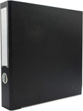 3-Ring Premium Binder - Black, 2" Spine, by Bindertek | 325 Sheet Capacity, 1.25" D-Rings, Linen-Textured Covers, Steel Reinforced Edges, Spine Label Included