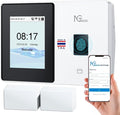 NGTeco Cloud Time Clock for Small Business, Real Remote Access, Auto Report | Employee Time Clock with Fingerprint/RFID Check-in, Customizable Shift, 2.4G/5G WiFi, 2000mAh Battery, 10 Card, 0 Monthly Fee