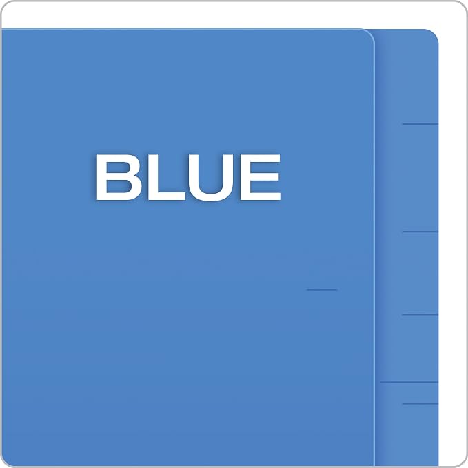 Pendaflex H10U13BL Reinforced End Tab Expansion Folder, Two Fasteners, Letter, Blue (Box of 50) (Pack of 5)