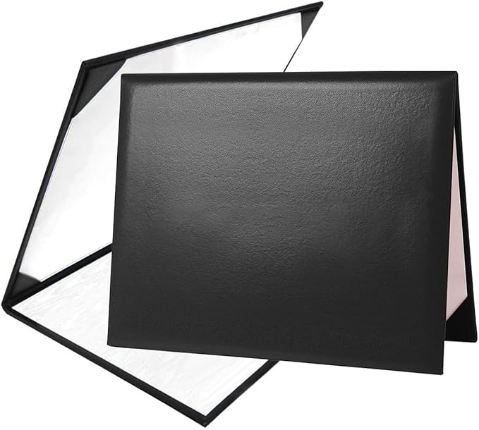 Diploma Cover 8.5” x11” Diploma Holder of Graduation Leatherette Padded Certificate（Tent Style