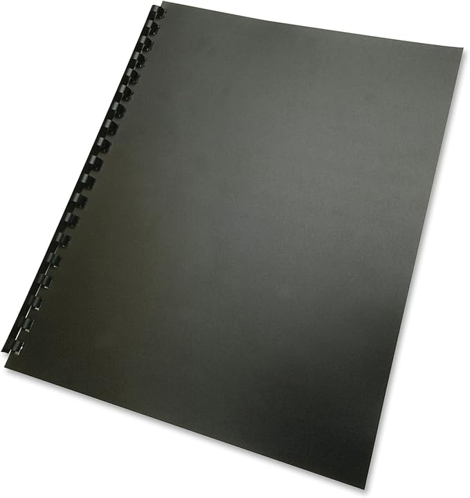 GBC Poly Binding Cover, 11"x8-1/2", 100% Recycled, Black, 25-Pack (25818)