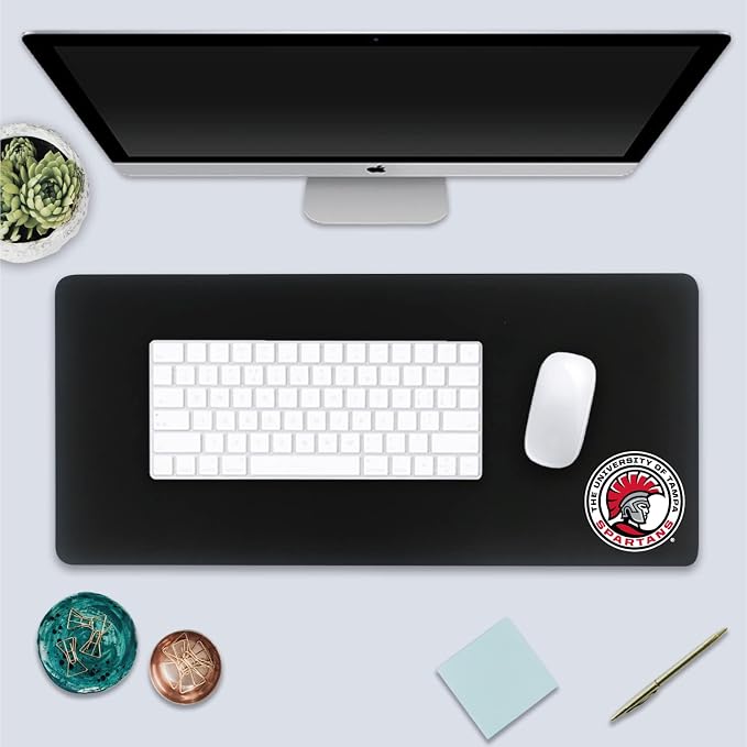 University of Tampa Classic Cloth Desk Mat, Durable Office Supplies, Non-Slip Base, Responsive Desk Pad with Smooth Cloth Surface, Black