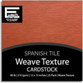 SPANISH TILE—12x12 Textured Cardstock | 80lb Textured Orange Scrapbook Paper | Premium Cardstock for Cricut Cutting | 25 Sheets