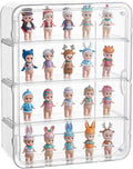 BOHOIDEE 4 Tiers Clear Display Case for Figures, Acrylic Storage Organizers Box with Magnetic Door, Wall-Mounted Dustproof Showcase for Collectibles Action Figure
