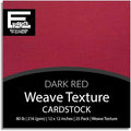 Dark Red—12x12 Textured Cardstock | 80lb Textured Red Scrapbook Paper | Premium Cardstock for Cricut Cutting | 25 Sheets