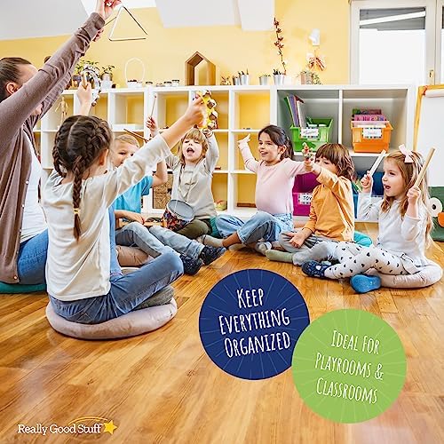 Really Good Stuff Chapter Book Classroom Library Bins with Dividers -4 Pack
