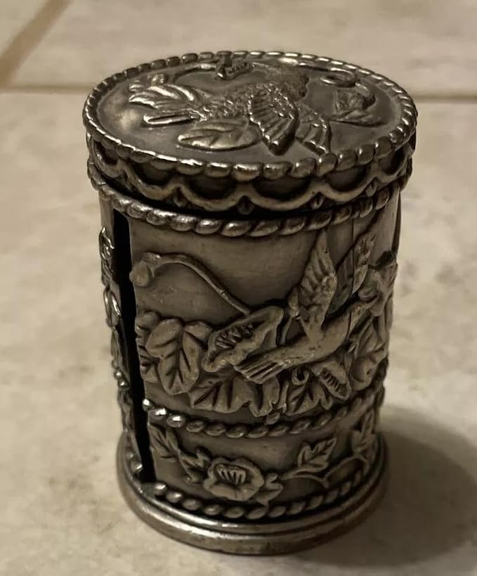 United States Postal Service Floral Metal Stamp Coil Dispenser (Holds a Roll of Forever Postage Stamps) Holder (Hummingbird Pewter)