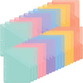 Maitys 30 Pack Binder Pockets 3 Ring, Letter Size 8.5x11,Light Color | Clear Plastic Document Sleeves, Sheet Protectors with Slash Jacket, Fits Standard 3 Hole Binders, Organize Office Papers