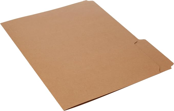 Pendaflex RK15213 Two-Ply Dark Kraft File Folders, 1/3 Cut Top Tab, Letter, Brown (Box of 100)