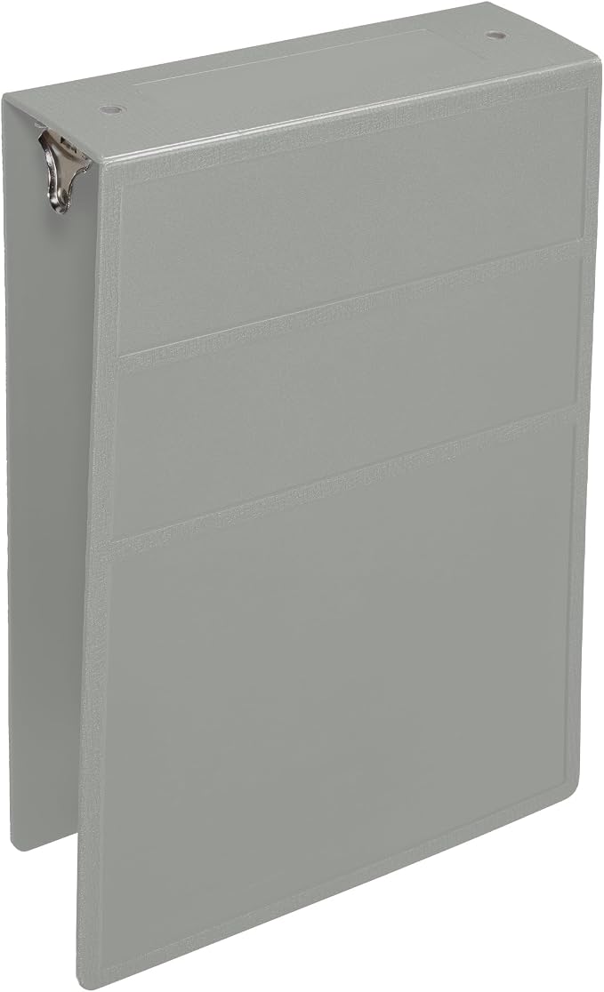 Carstens 3-Inch Heavy Duty 3-Ring Binder - Top Opening, Ash Gray, Durable Plastic, No-Gap Rings, Waterproof Cover, No Pockets, Holds 400 US Letter Sheets, BPA-Free, Made in USA (1752-3R), Case of 12