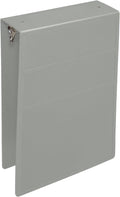 Carstens 3-Inch Heavy Duty 3-Ring Binder - Top Opening, Ash Gray, Durable Plastic, Precision No-Gap Rings, Waterproof Cover, No Pockets, Holds 400 US Letter Sheets, BPA-Free, Made in USA (1752-3R)