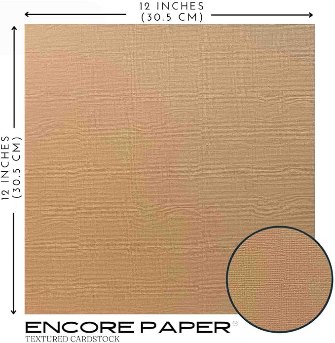 PORCELAIN PEACH—12x12 Textured Cardstock | 80lb Textured Orange Scrapbook Paper | Premium Cardstock for Cricut Cutting | 25 Sheets
