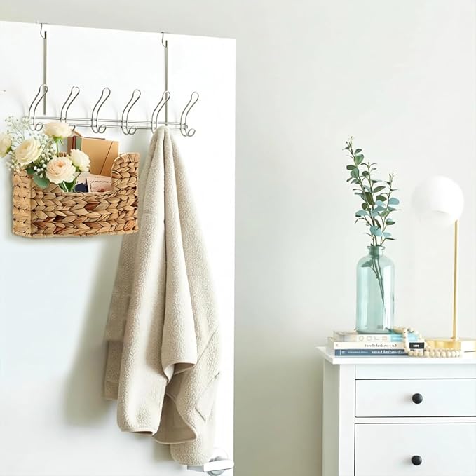 BTSKY Woven Magazine Holder, Hanging Water Hyacinth Mail Baskets for Wall | Wall Mounted Mail Organizer for Magazines, Files, Books, Magazine Rack Hanging Basket for Home & Office - 11.8x4.3x7.9 Inch