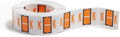 Smead BCCR Bar-Style Color-Coded Alphabetic Label, K, Label Roll, Light Orange, 500 Labels per Roll, (67081)