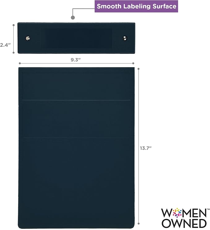 Carstens 2-Inch Heavy Duty 3-Ring Binder - Top Opening, Navy Blue, Durable Plastic, Precision No-Gap Rings, Waterproof Cover, No Pockets, Holds 300 US Letter Sheets, BPA-Free, Made in USA (2879-3R)