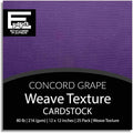 CONCORD GRAPE—12x12 Textured Cardstock | 80lb Textured Purple Scrapbook Paper | Premium Cardstock for Cricut Cutting | 25 Sheets