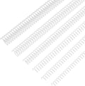 Leinuosen 120 Pack Binder Coils,1/4 5/16 3/8 1/2 5/8 3/4 Inch,Transparent | Plastic Spiral Binding Coils for Documents, Reports, Notebooks, Compatible with Standard Binding Machines, Office Supplies