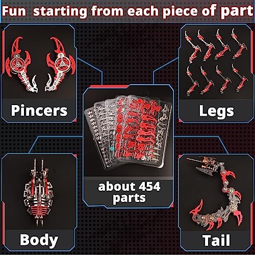 3D Metal Puzzles for Adults, Metal Model Kits Scorpion Metal Building Kit