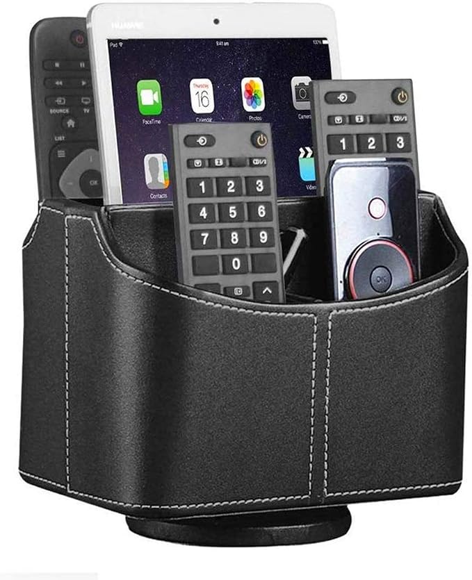 360° Rotatable Remote Control Holder,TV Remote Caddy for Nightstand Table