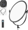 NEEWER LED Bi Color Studio Round Lighting, Ultra Thin Edge Flapjack Light | 18''/45.5cm, 70W, Dimmable Portrait Light, with AC Adapter, 2.4G Wireless Remote, Battery/Light Stand Not Included