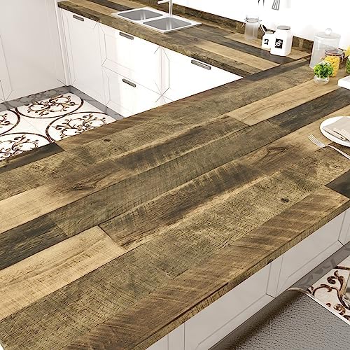 WESTICK Large Wood Contact Paper Wood Wallpaper Peel and Stick Countertops