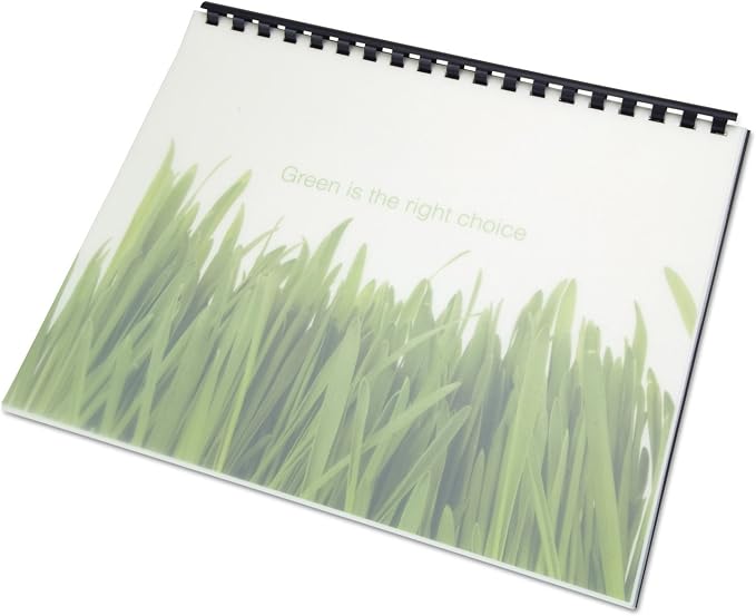 Swingline GBC 100% Recycled Poly Binding Cover, 11"x8-1/2", Frost, Pack of 25 (25817)