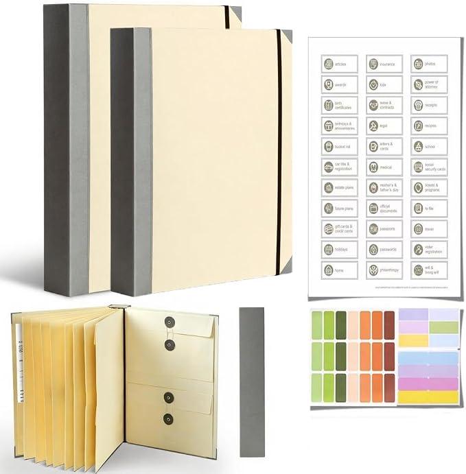 in Case I Die Binder Organizer with Labels, Emergency Information Folder for Important Documents, Life Planning Records Storage, Personal Family Planner for Home Preparedness and Peace of Mind