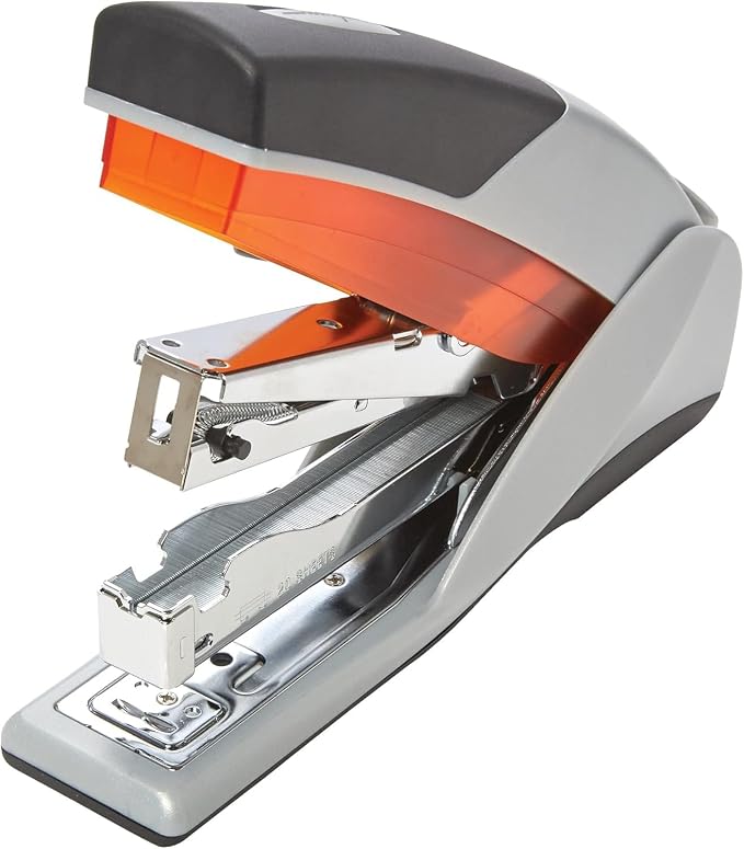 Swingline Stapler, 25 Sheet Capacity, Optima 25, Jam Free, Reduced Effort, Soft Grip, Orange and Gray (66402) (Pack of 6)