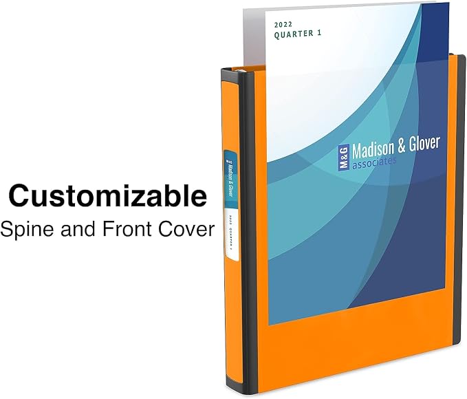 Staples Better Binder, 1.5-Inch D-Ring View, Orange, 350 Sheets | Reinforced spine for durable everyday use in office and school settings.