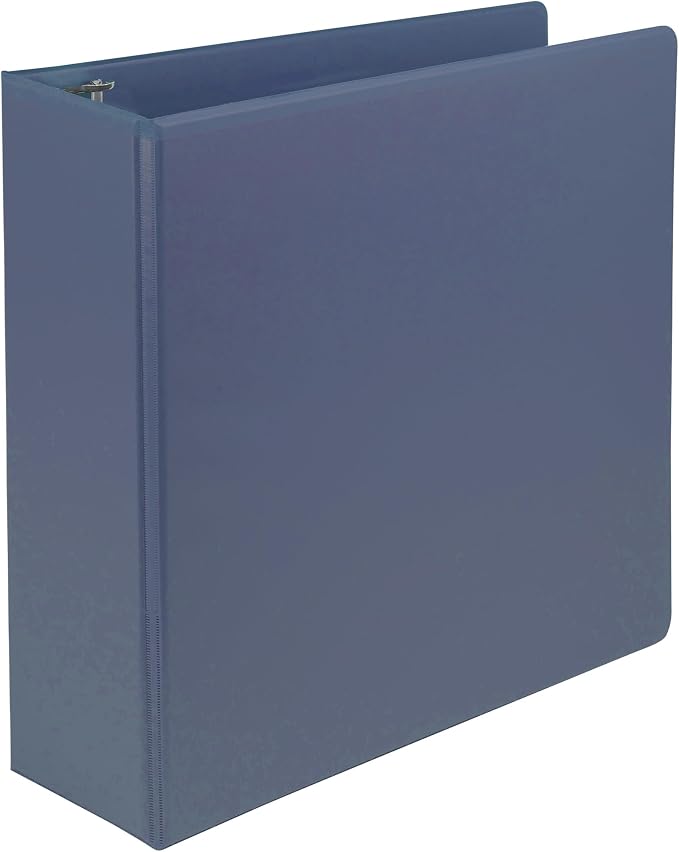 Samsill Plant-Based 3 Inch Durable D-Ring, View Binder, Eco-Friendly, USDA Certified Biobased, Single, Indigo