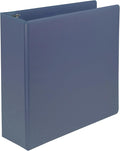 Samsill Plant-Based 3 Inch Durable D-Ring, View Binder, Eco-Friendly, USDA Certified Biobased, Single, Indigo