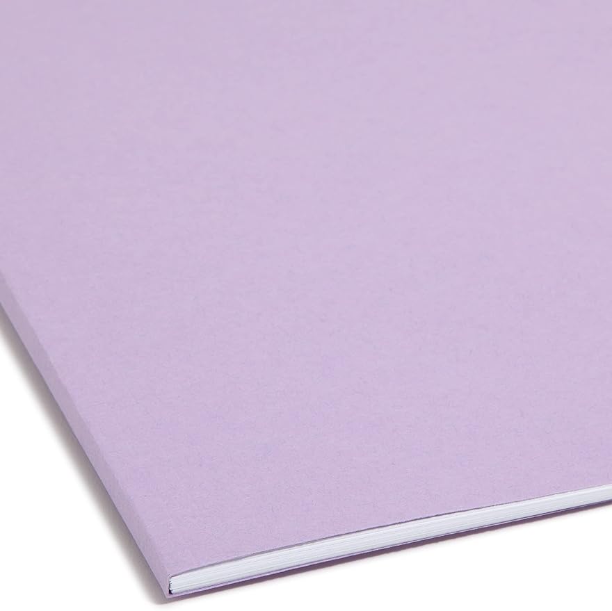 Smead Fastener File Folder, 2 Fasteners, Reinforced 1/3-Cut Tab, Legal Size, Lavender, 50 per Box (17440) (Pack of 1)