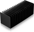 Suzile Metal Desktop File Organizer, 15 Compartments, Vertical File Sorter, Black, 5.79 W x 15.75 L x 5.41 H, Office, Reception Areas, Workspace