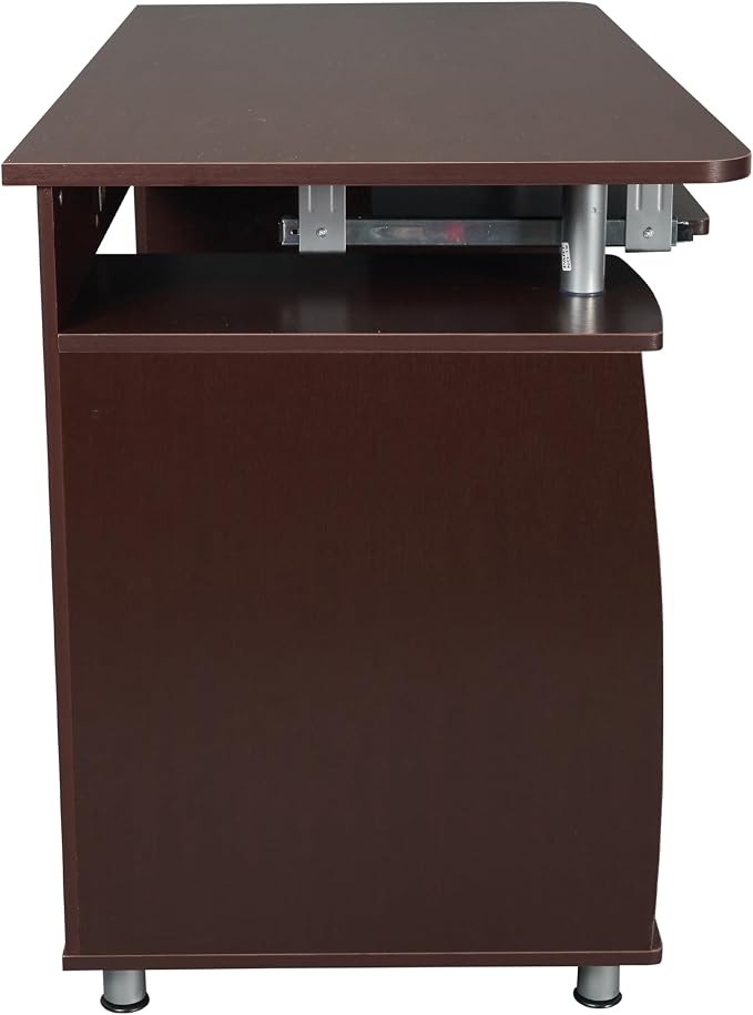 Techni Mobili 48''W Computer Desk with File Cabinet & Drawers, Brown | Home Office, Keyboard Tray, Storage, Computer Workstation, Ideal for home office, Workspace organization