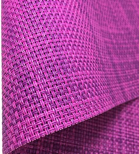 WAZAIGUR Placemats Crisscross Woven Vinyl Place Mats Set of 4 Purple
