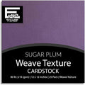 Sugar Plum—12x12 Textured Cardstock | 80lb Textured Purple Scrapbook Paper | Premium Cardstock for Cricut Cutting | 25 Sheets