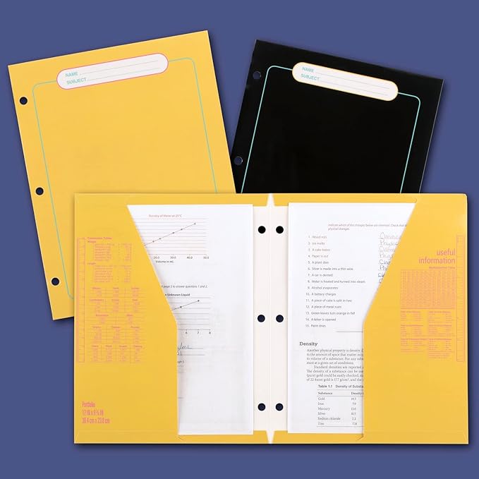 Mead Trapper Keeper Binder, Retro Design, 1 Inch Binder with Folders and Pockets, Holds 8-1/2" x 11" Paper, Glow (260038FM-ECM) (Pack of 6)