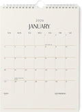 Karto Wall Calendar 2026 8.5x11 in - Beige | January 2026 to June 2027, Vertical, Boosts Productivity, Easy Monthly Planning