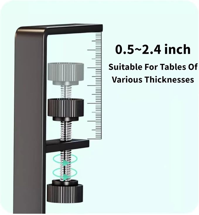 INLDY Under Desk Drawer, Desk Side Storage, Hanging Desks Organizer, Clamp On Mesh Metal Desks Organizer for Office and Home (Black)