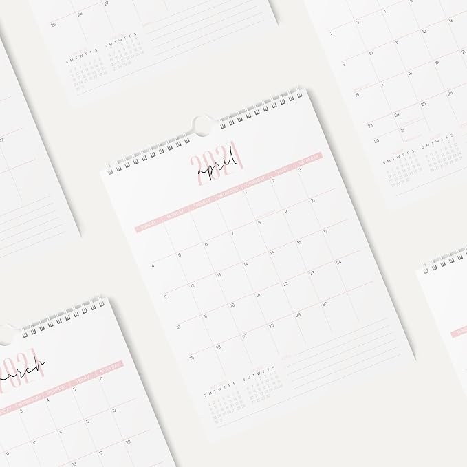 Karto Wall Calendar 2026-2027 8.5x11 in - Two Font Pink | July 2026 to December 2027, Vertical, Boosts Productivity, Easy Monthly Planning