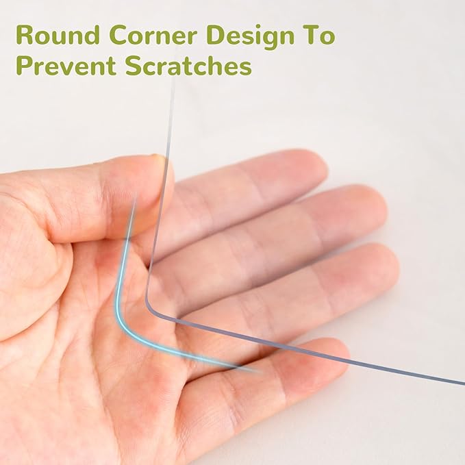 Eisdroma 36 x 63 Inch Clear Table Cover Protector, Clear Table Protector for Dining Room Table, 1.5mm Plastic Table Cover, Waterproof Table Pad for Kitchen, Office