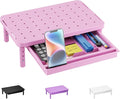 WALI Computer Monitor Stand with Storage, Monitor Riser 3 Height Adjustable | Laptop Riser with Airflow Vents, Desk Organizer for Computer, Printer, Notebook (PTT002-P), 1 Pack, Pink
