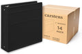 Carstens 3-Inch Heavy Duty 3-Ring Binder - Side Opening, Black, Durable Plastic, Precision No-Gap Rings, Waterproof Cover, No Pockets, Holds 400 US Letter Sheets, BPA-Free, Made in USA (1745-3R)